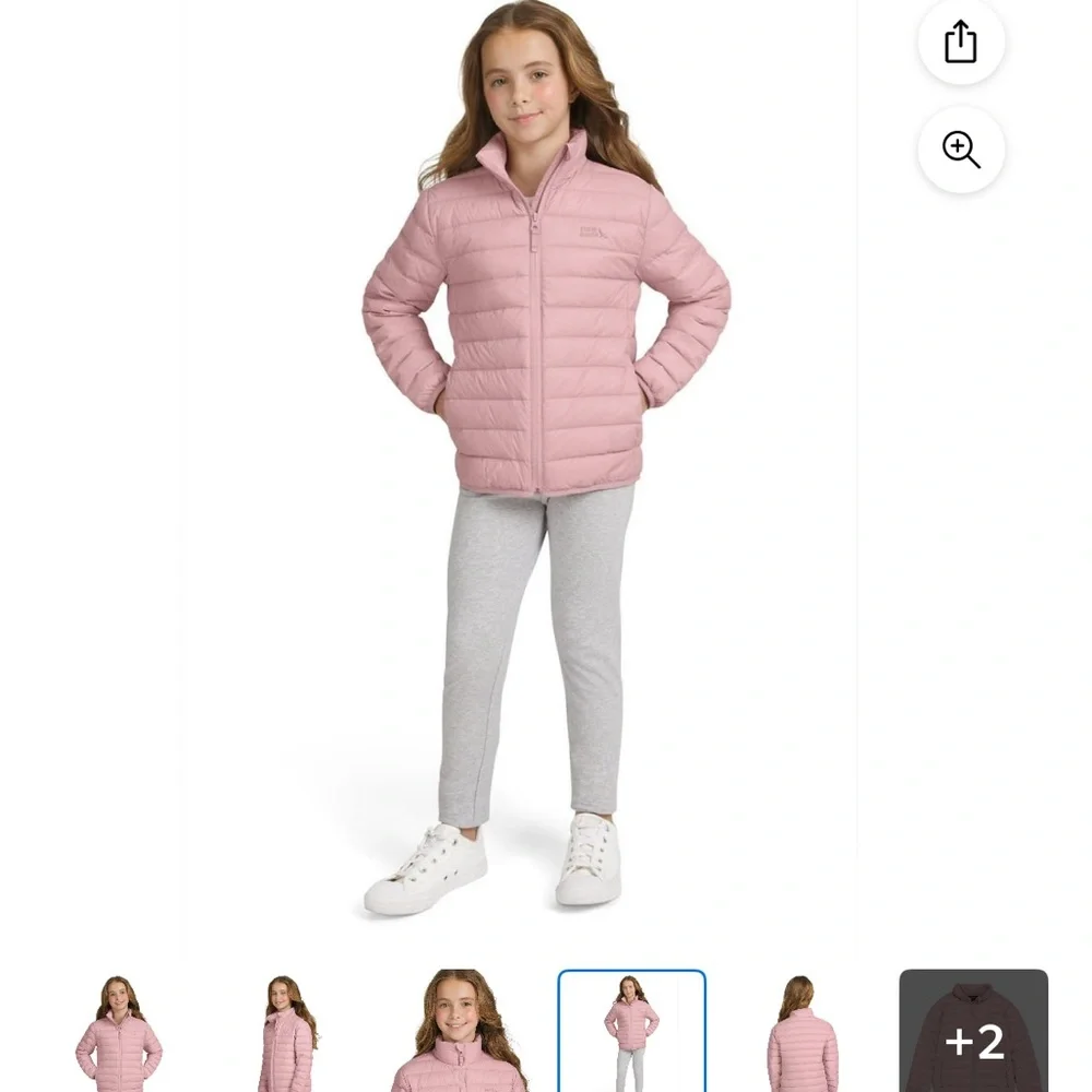 Eddie Bauer Kids Light Pink Quilted Jacket. Size 7/8